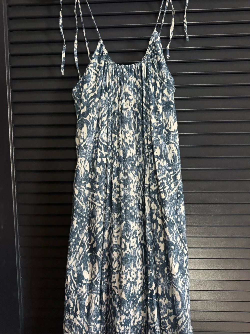 Abercrombie & Fitch Blue Printed Tiered Maxi Dress M
